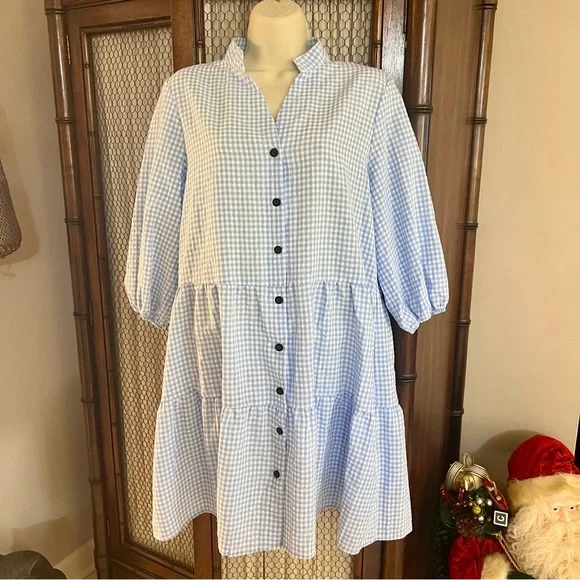 Beach Sissi | Dresses | Beach Sissi Gingham Ruffle Dress | Poshmark